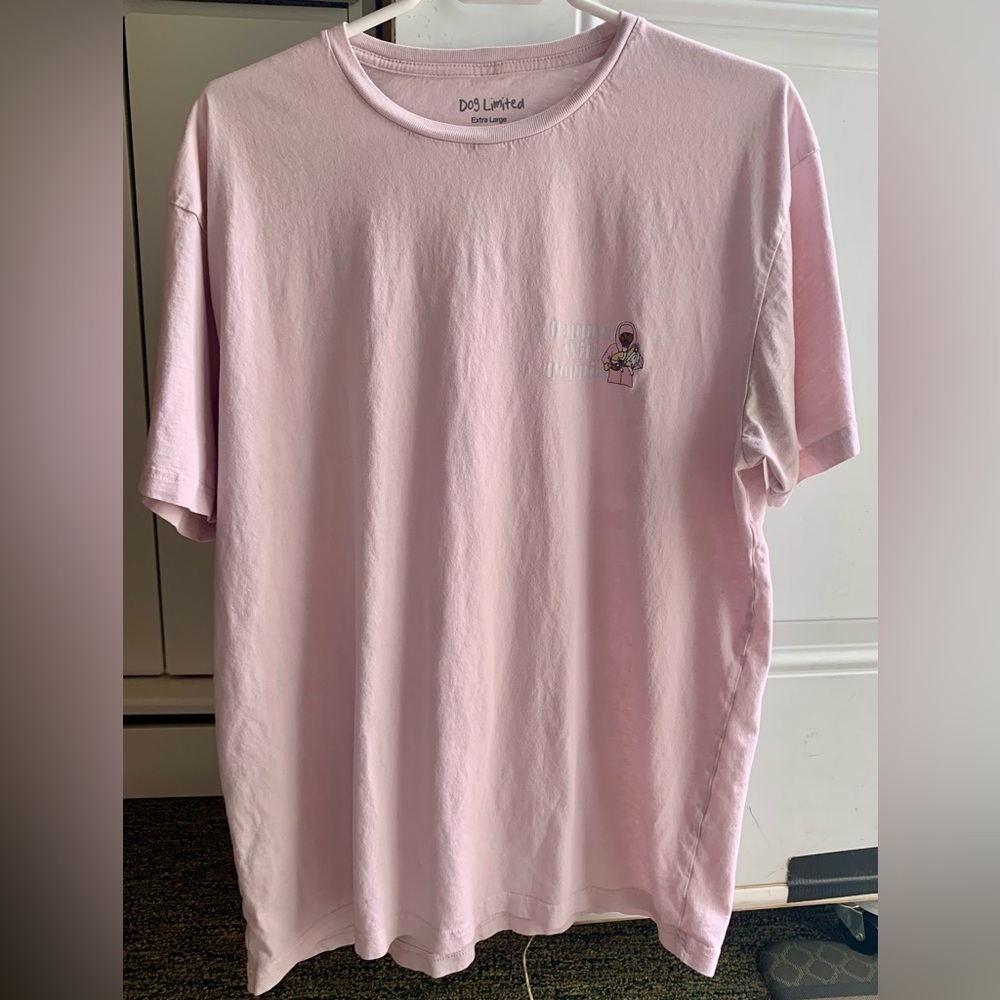 DOG LIMITIED Men’s Short Sleeve TShirt Light Pink Size XLarge